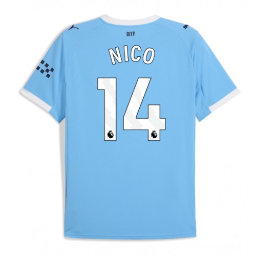 Stroje piłkarskie Manchester City Nico Gonzalez #14 Koszulka Podstawowej 2025-26 Krótki Rękaw